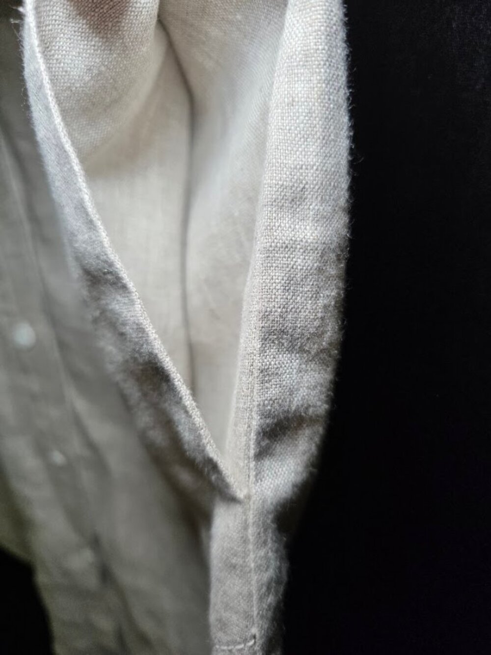 Karen Kane Sleeveless Linen Shirtdress Oat XS - Picture 6 of 10